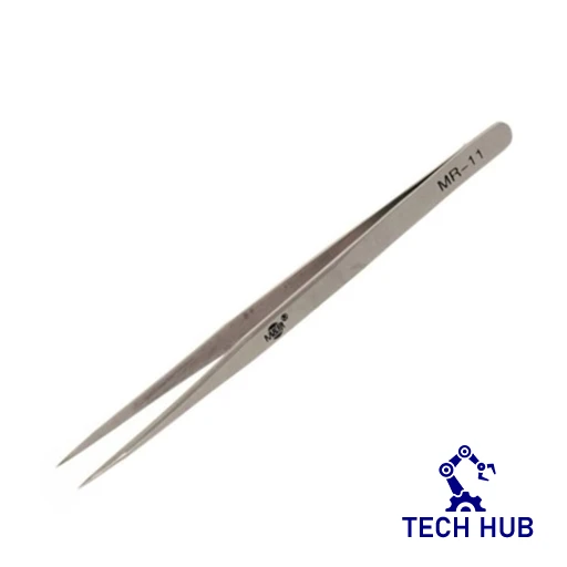 Precision20Stainless20Steel20Tweezers20Straight20MR-11.webp Precision Stainless Steel Tweezers Straight MR-11 - Image 1