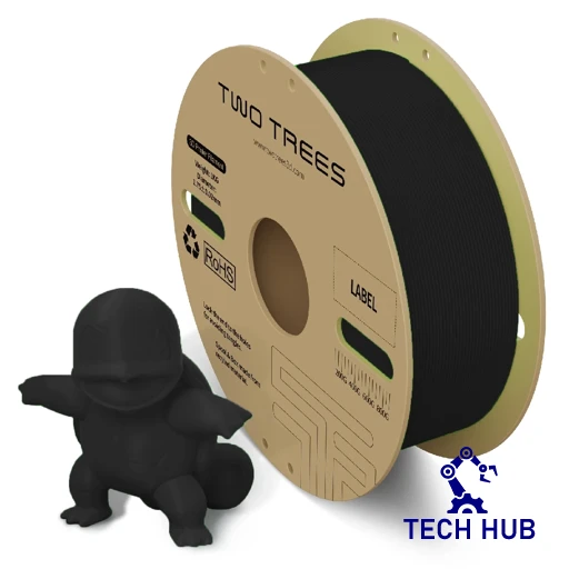 TWOTREES20BLACK20PLA203D20Filament_201_75mm_201kg_Roll.webp TWOTREES BLACK PLA 3D Filament, 1.75mm, 1kg/Roll - Image 1