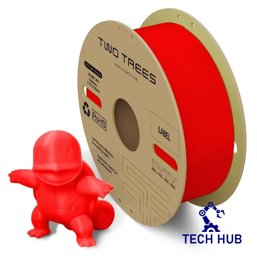 TWOTREES20RED20PLA203D20Filament_201_75mm_201kg_Roll.webp TWOTREES RED PLA 3D Filament, 1.75mm, 1kg/Roll - Image 1