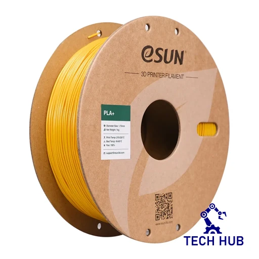 eSUN20Gold20PLA_203D20Filament_201_75mm_201kg_Roll.webp eSUN Gold PLA+ 3D Filament, 1.75mm, 1kg/Roll - Image 1