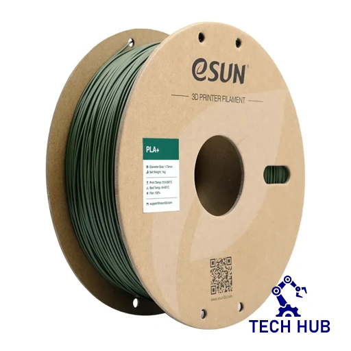 eSUN20Olive20Green20PLA_203D20Filament_201_75mm_201kg_Rol.webp eSUN Olive Green PLA+ 3D Filament, 1.75mm, 1kg/Roll - Image 1