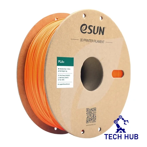eSUN20Orange20PLA_203D20Filament_201_75mm_201kg_Roll.webp eSUN Orange PLA+ 3D Filament, 1.75mm, 1kg/Roll - Image 1