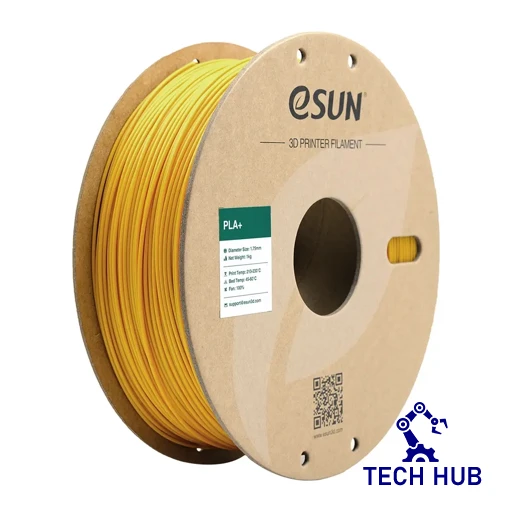eSUN20Yellow20PLA_203D20Filament_201_75mm_201kg_Roll.webp eSUN Yellow PLA+ 3D Filament, 1.75mm, 1kg/Roll - Image 1
