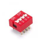 4 Way DIP Switch, SPST, 2.54mm Pitch