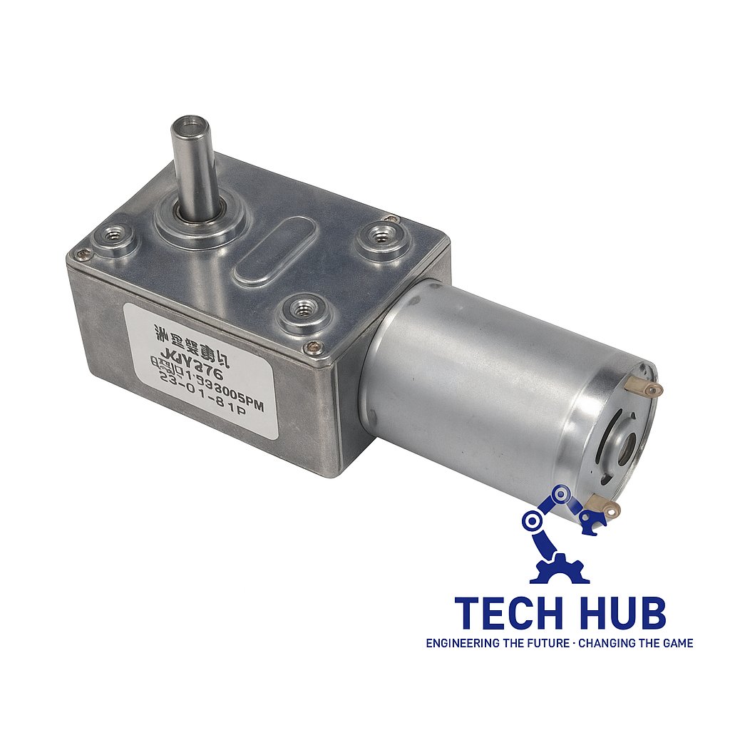 dc_motor_with_logo JGY-370 DC Geared Motor, 12V, 90RPM, 5Kg.Cm - Image 1