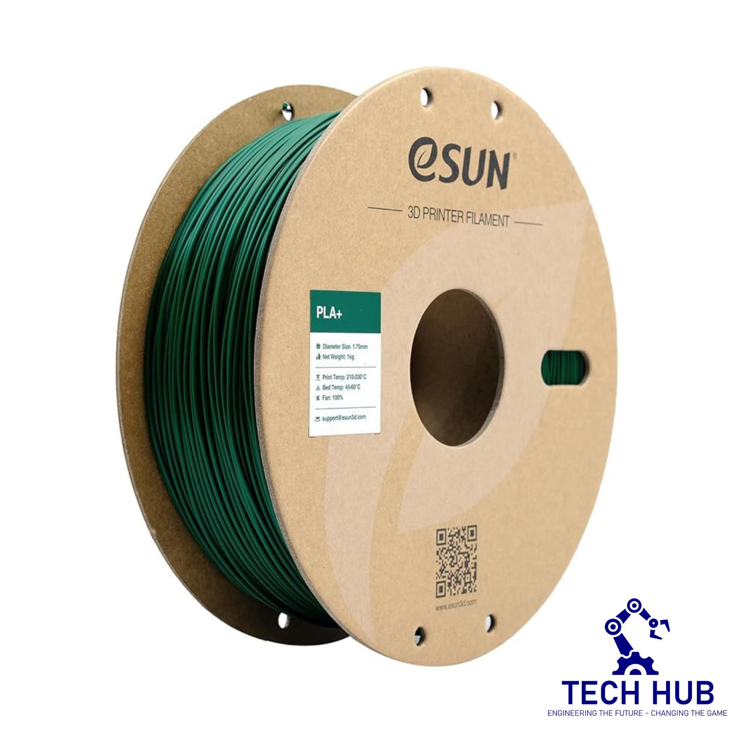Untitled design (6) eSUN Green PLA+ 3D Filament, 1.75mm, 1kg/Roll - Image 1