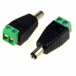 Male DC Power Plug to 2-Pin Screw Terminal