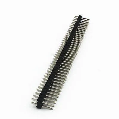 Pin Header Male Double Row (2.54mm) 2X40 Straight, Black