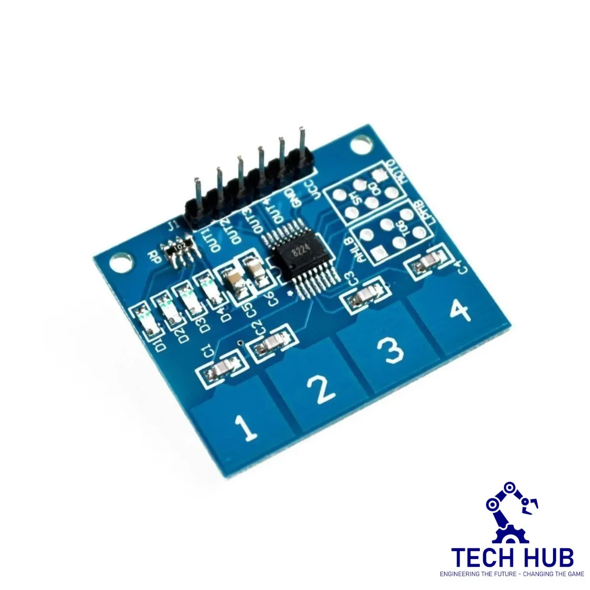 Untitled design (67) TTP224 – 4 Digital Capacitive Touch Sensor Switch Module