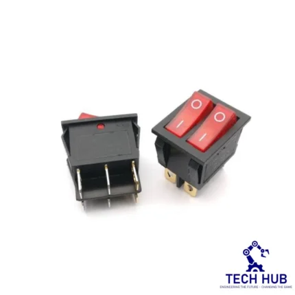Double Boat Rocker Switch 6 Pins On-Off