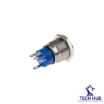 Metal Push Button 12mm 12-24V Self Locking (Green Light) - Image 2